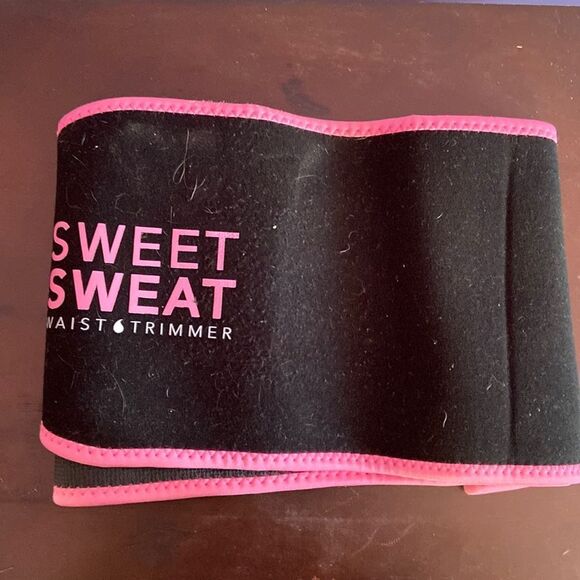 Sweet Sweat Black Pink Waist Trimmer Size Small Fitness Slimming Belt Sauna Wrap - Picture 1 of 2